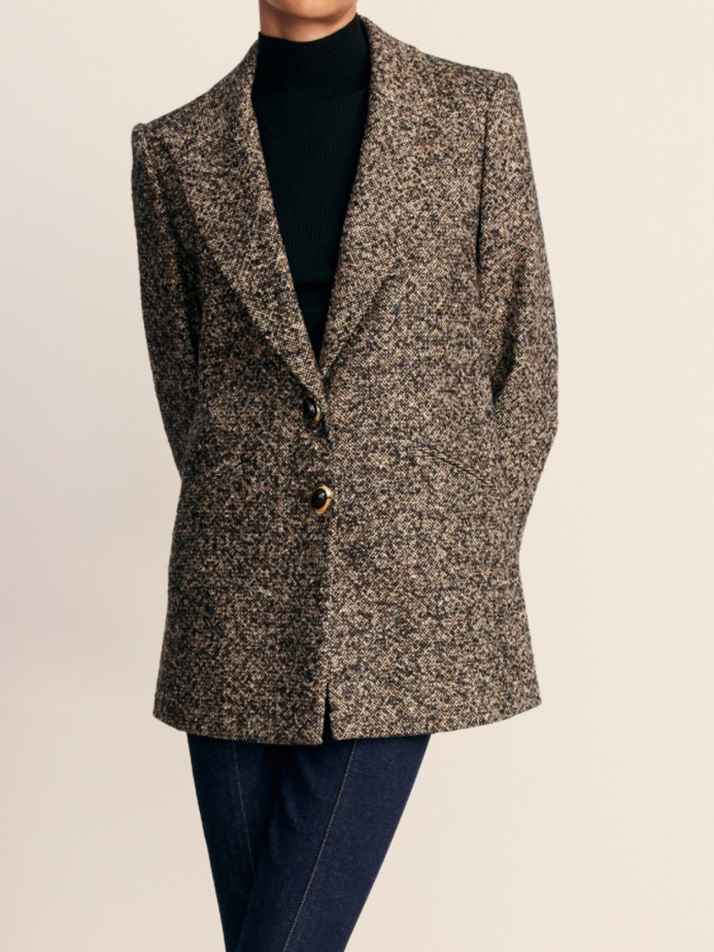 Veronica Beard Maci Dickey Jacket in Black Melange